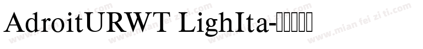 AdroitURWT LighIta字体转换